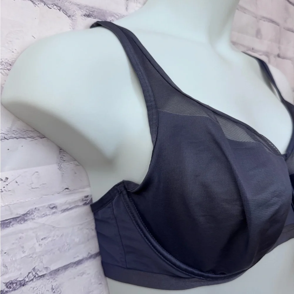 Soma Bra 38DD‎ Unbelievable Lift Scoop Balconette Blue Sheer Unlined Underwire
